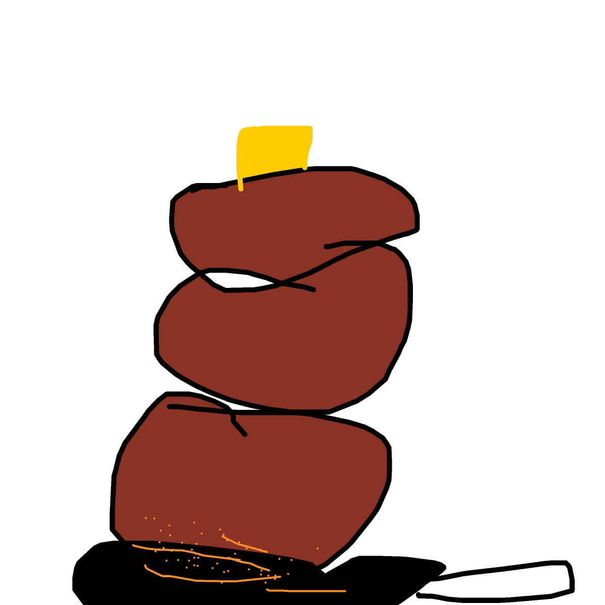Pancake drawing by louie