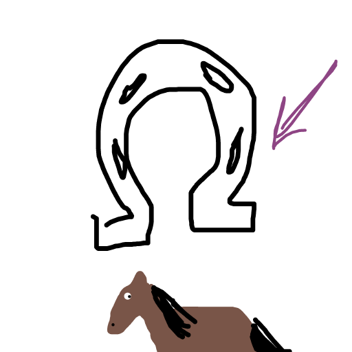 Horseshoe drawing by mr inkwell