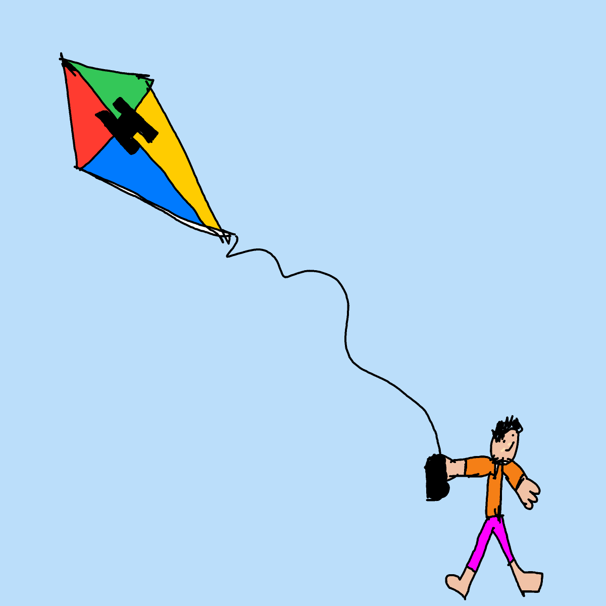Kite drawing by omega-coral-shape
