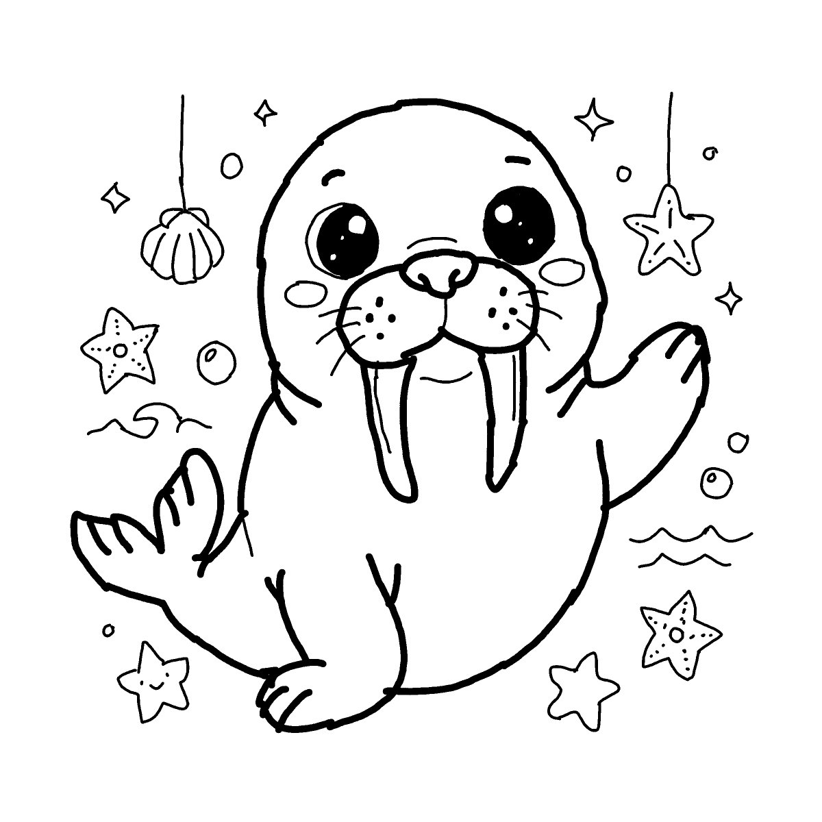 Walrus drawing by true-wide-bard