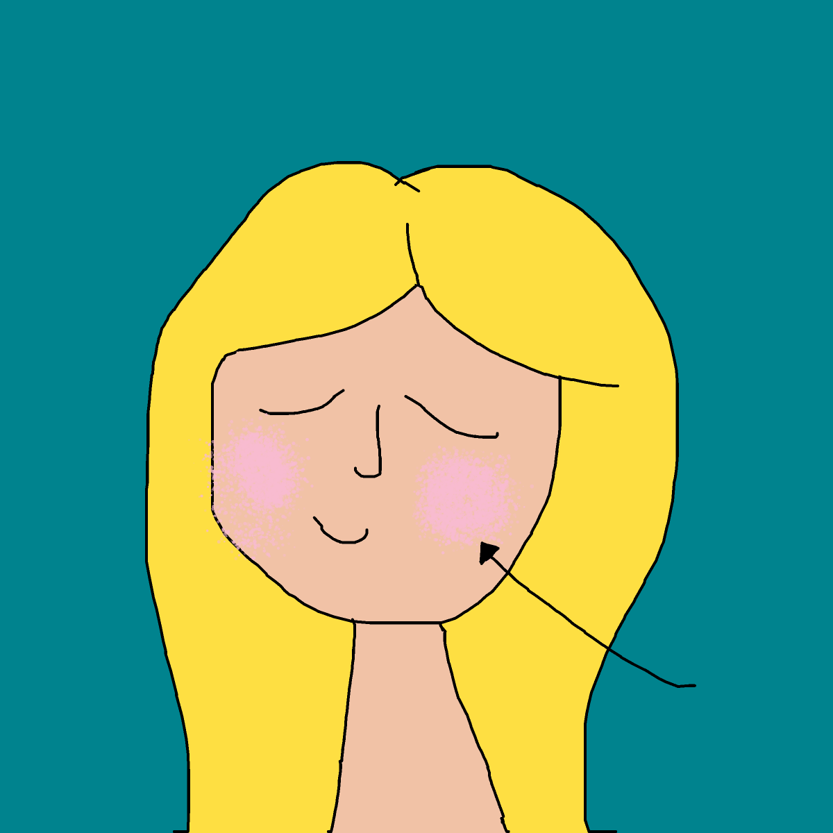 Cheek drawing by krissywissy