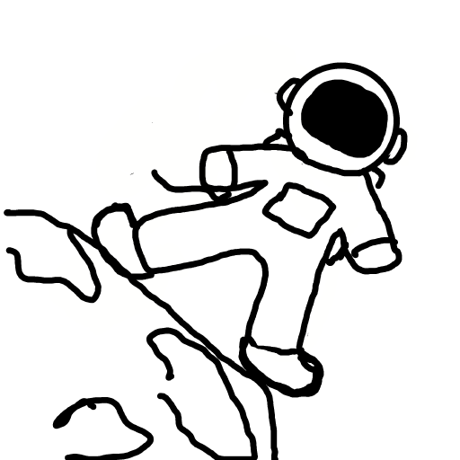 Astronaut drawing by ultra-blue-gear