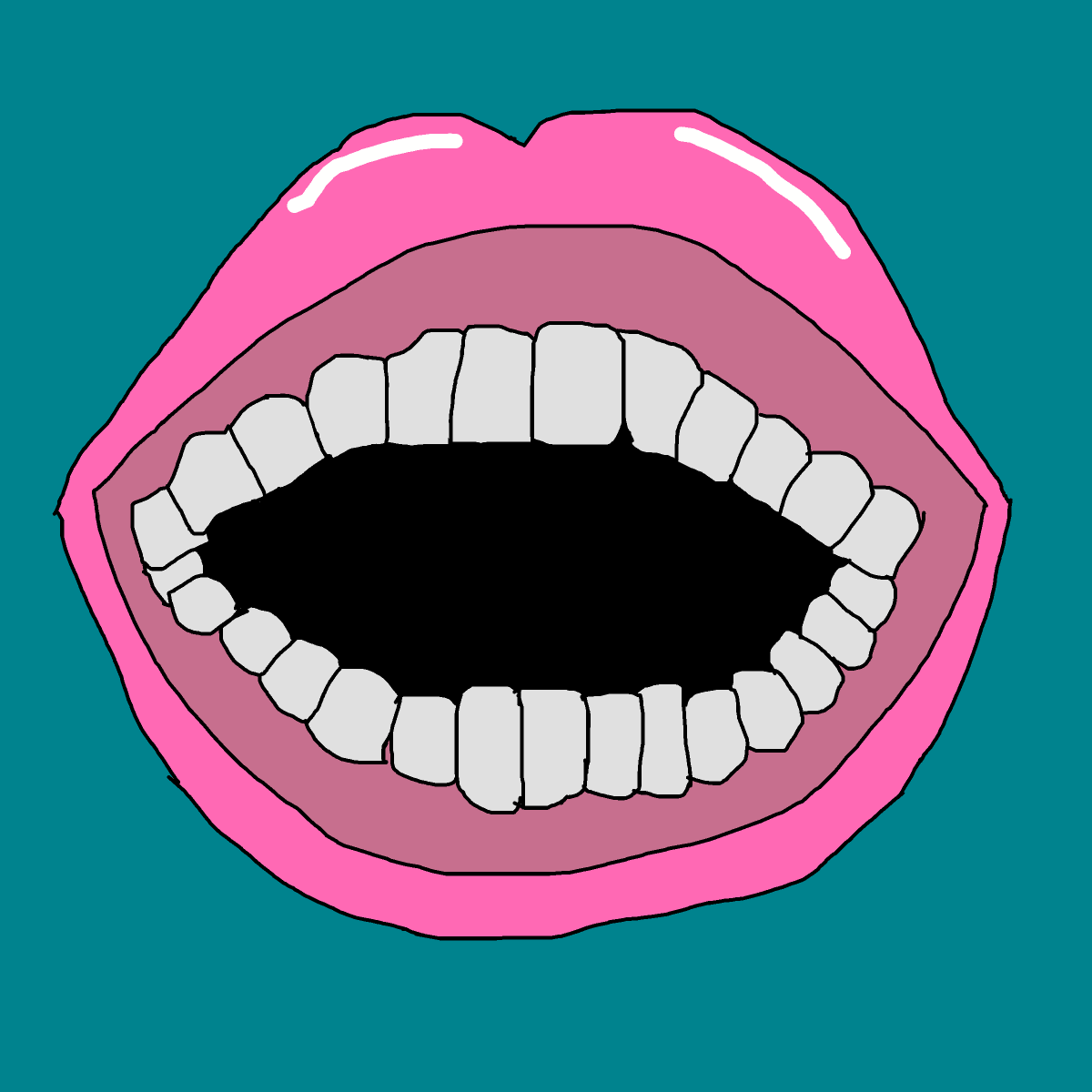 Mouth drawing by krissywissy
