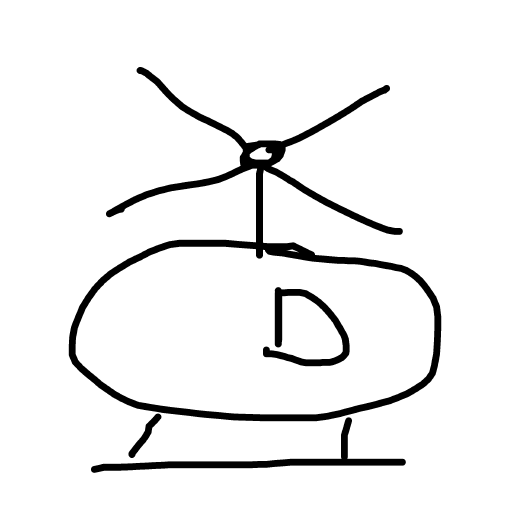 Helicopter drawing by bia