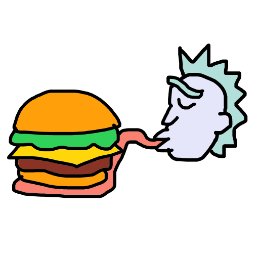Burger drawing by mikl pickle