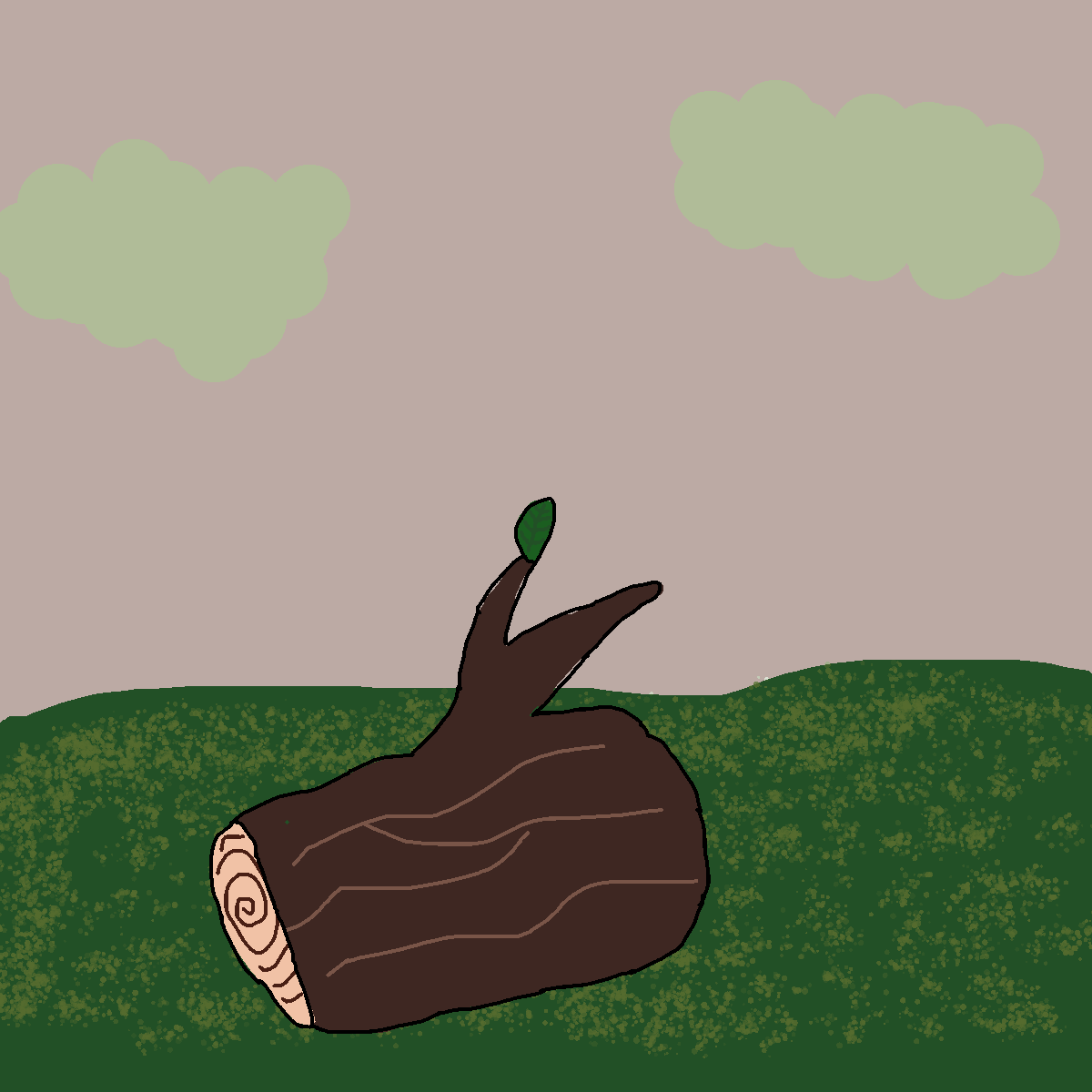Log drawing by pancakes palette