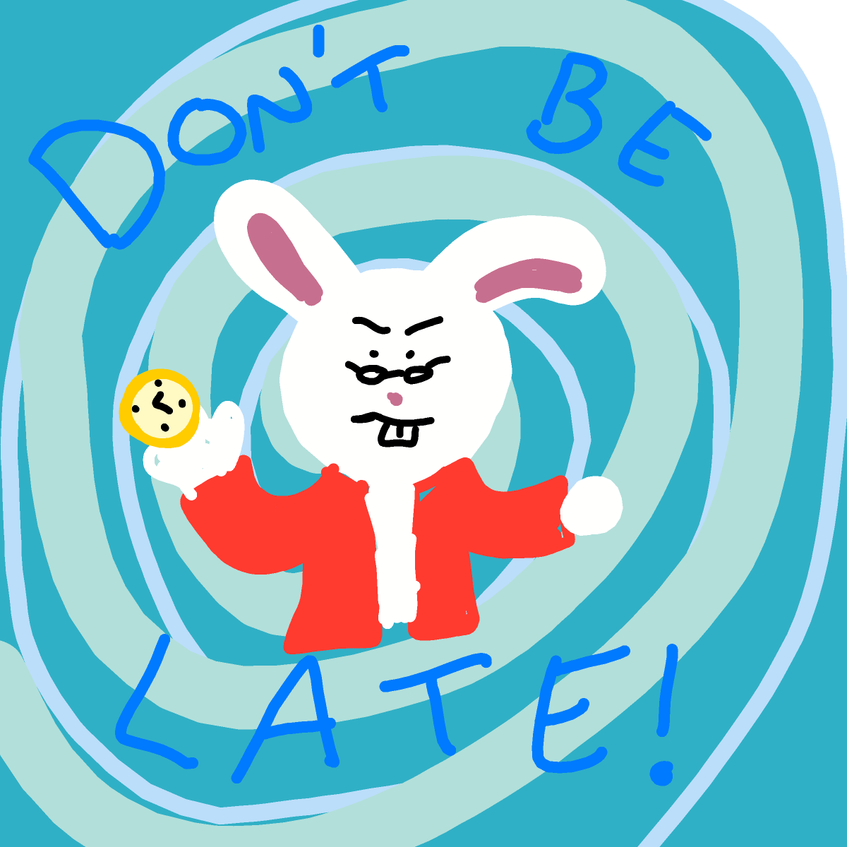 White Rabbit drawing by conn0rr