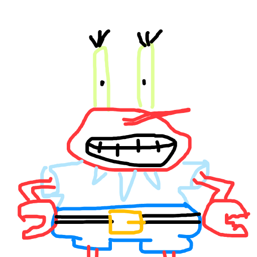 Mr Krabs drawing by skye