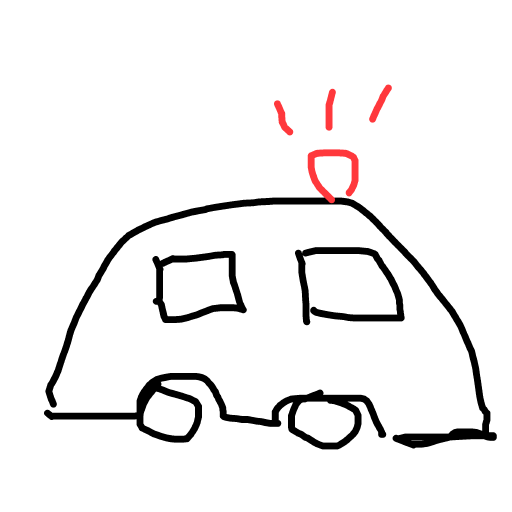 Police Car drawing by bia