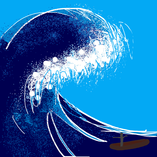 Wave drawing by koko_b_where