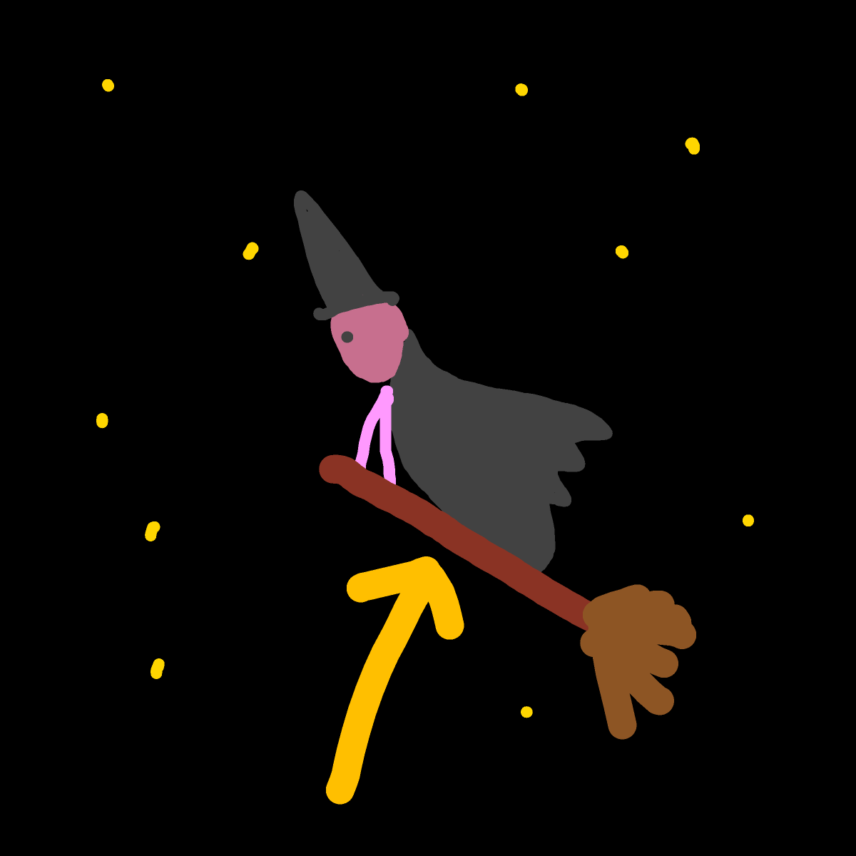 Broomstick drawing by harryw