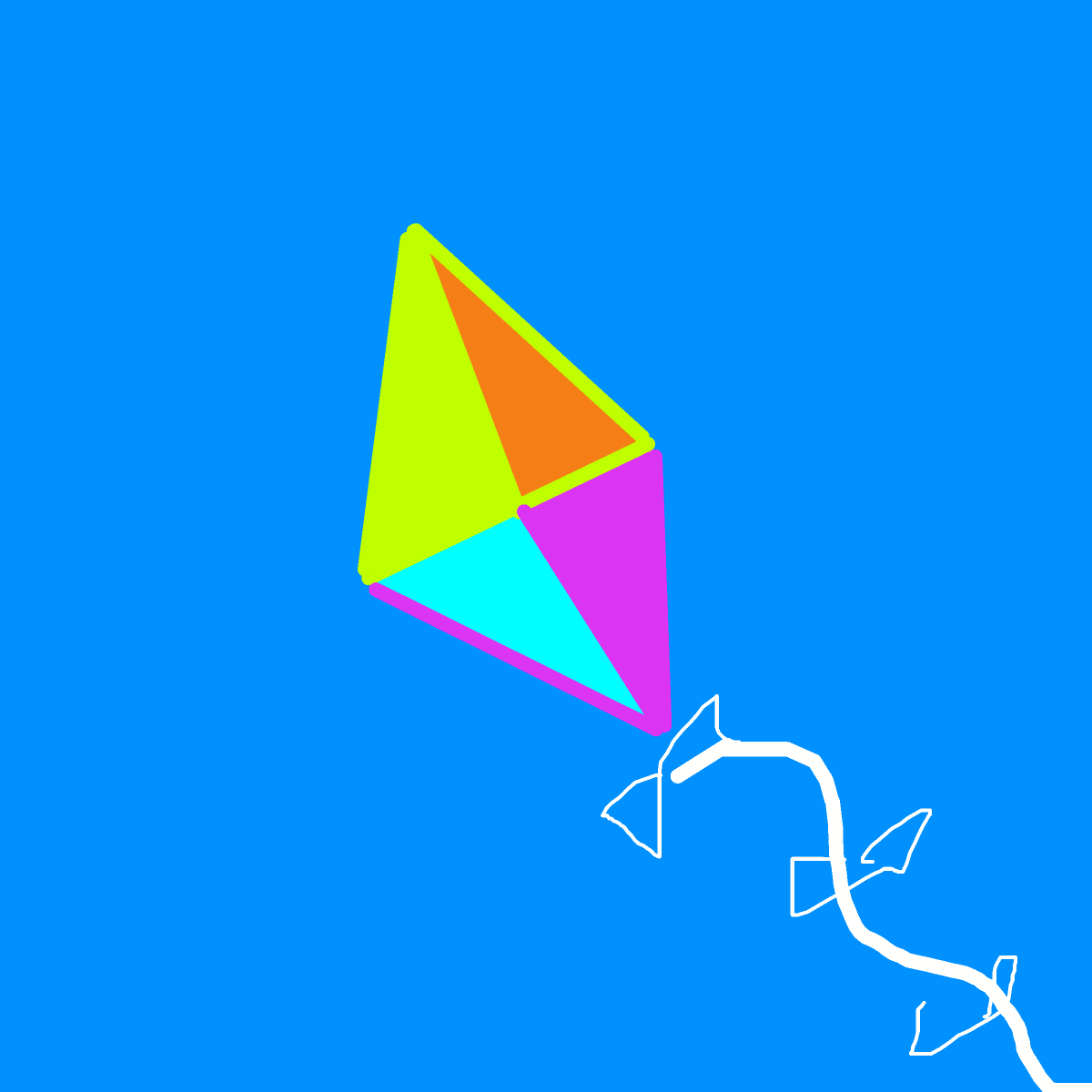 Kite drawing by nice-draw-designer