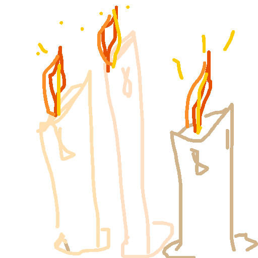 Candles drawing by fire-quick-wheel