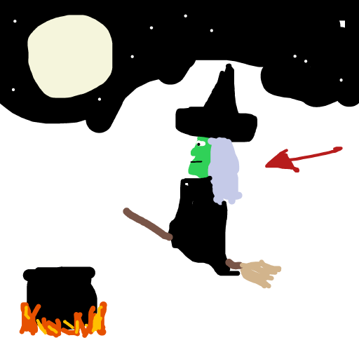 Witch drawing by brush-star-site
