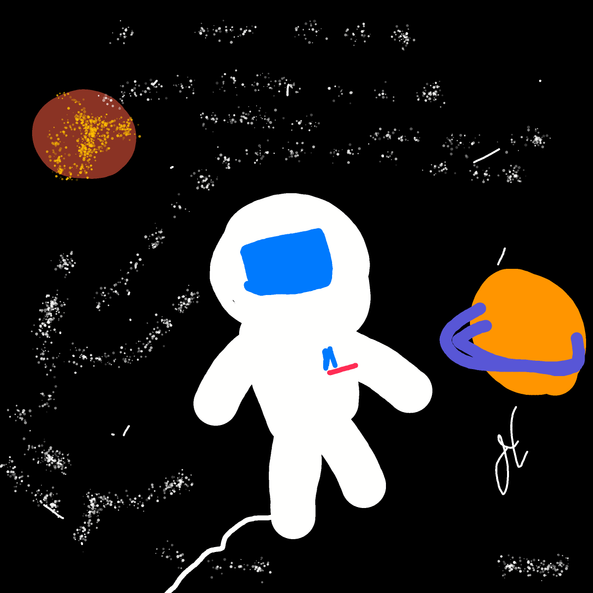 Astronaut drawing by sky-neon-bard