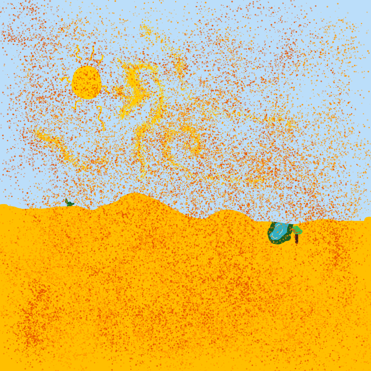 Desert drawing by Guardianoflives