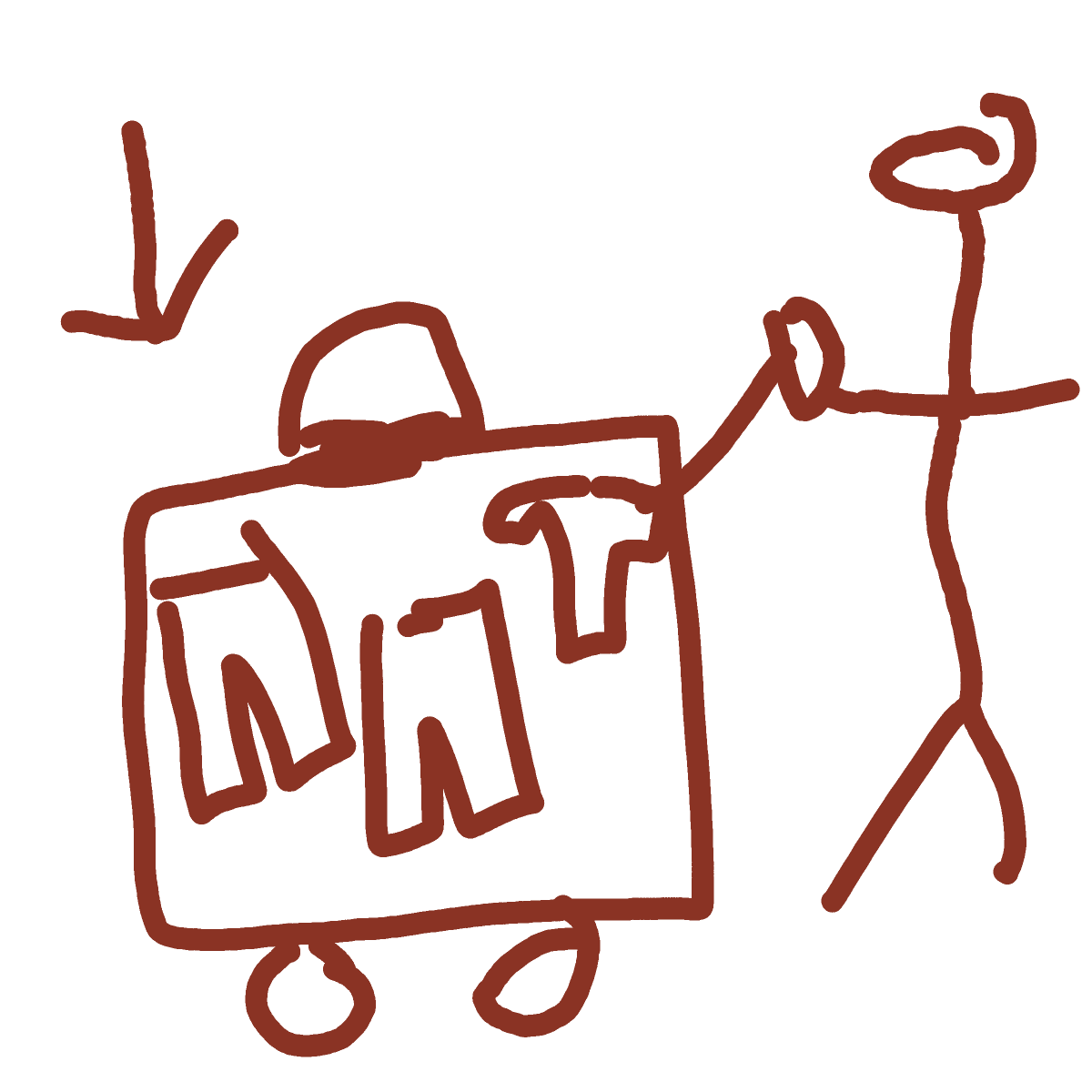 Suitcase drawing by coal-mild-peace