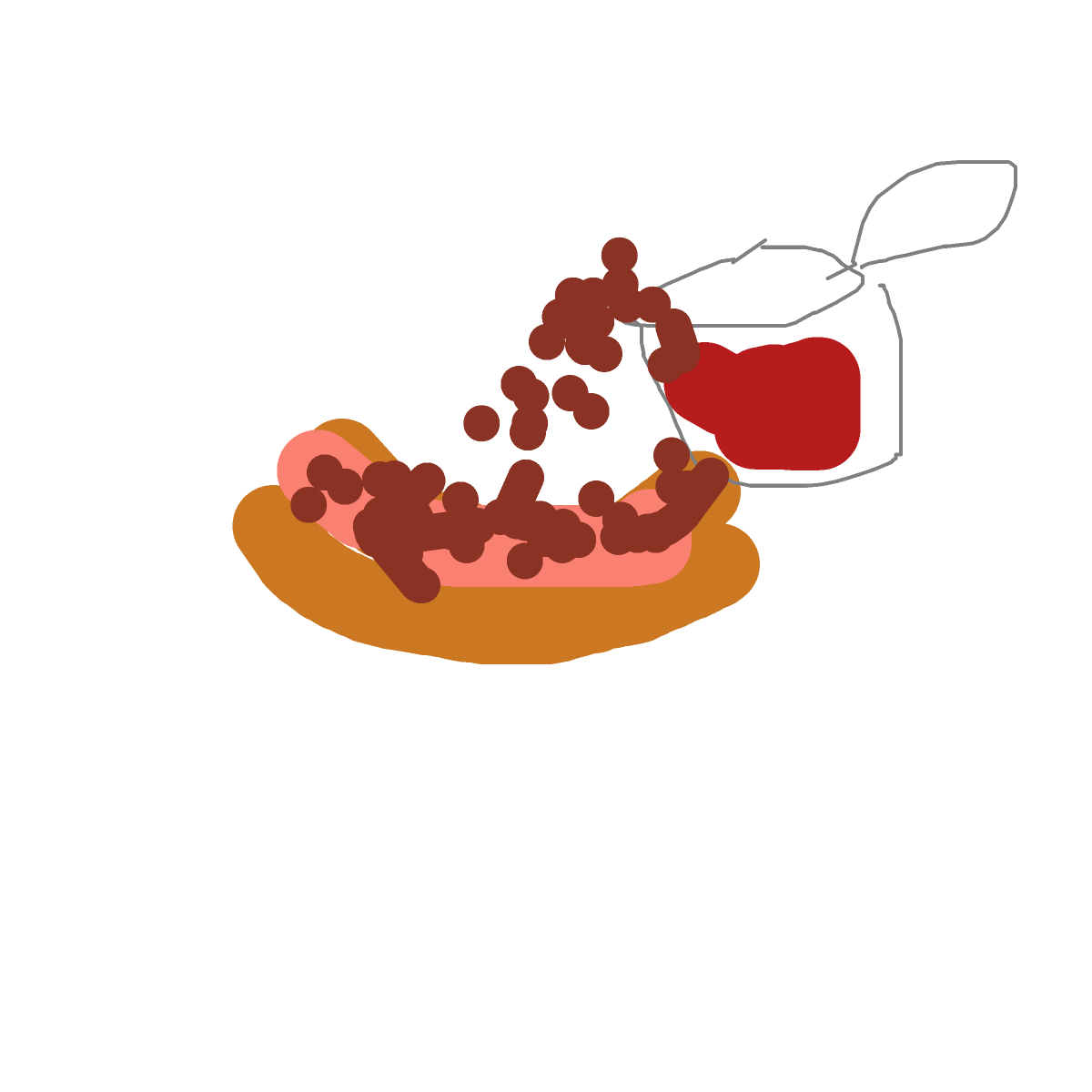 Chili Dog drawing by nice-draw-designer
