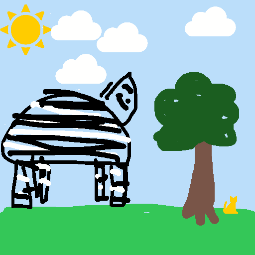Zebra drawing by jandestinker