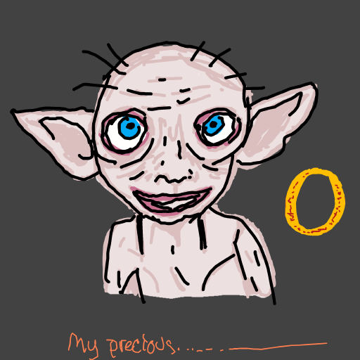 Gollum drawing by tris - art _ wow