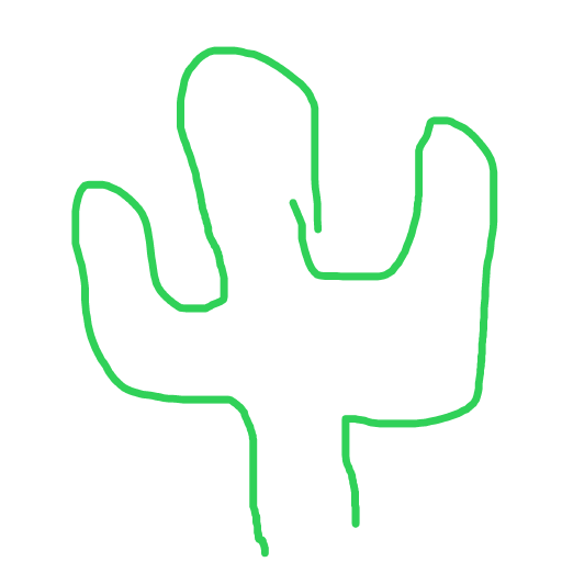 Cactus drawing by pikapikachuu