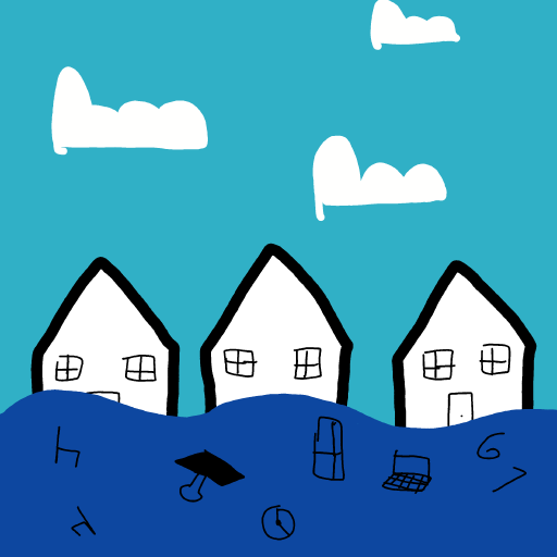 Flood drawing by Cwis448