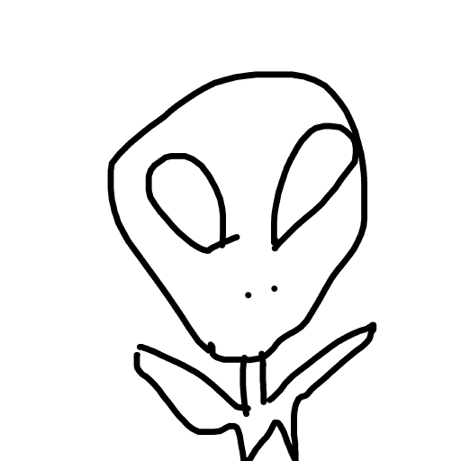 Alien drawing by sonic-lucky-realm