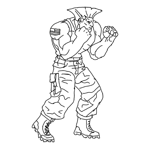 Guile drawing by true-wide-bard