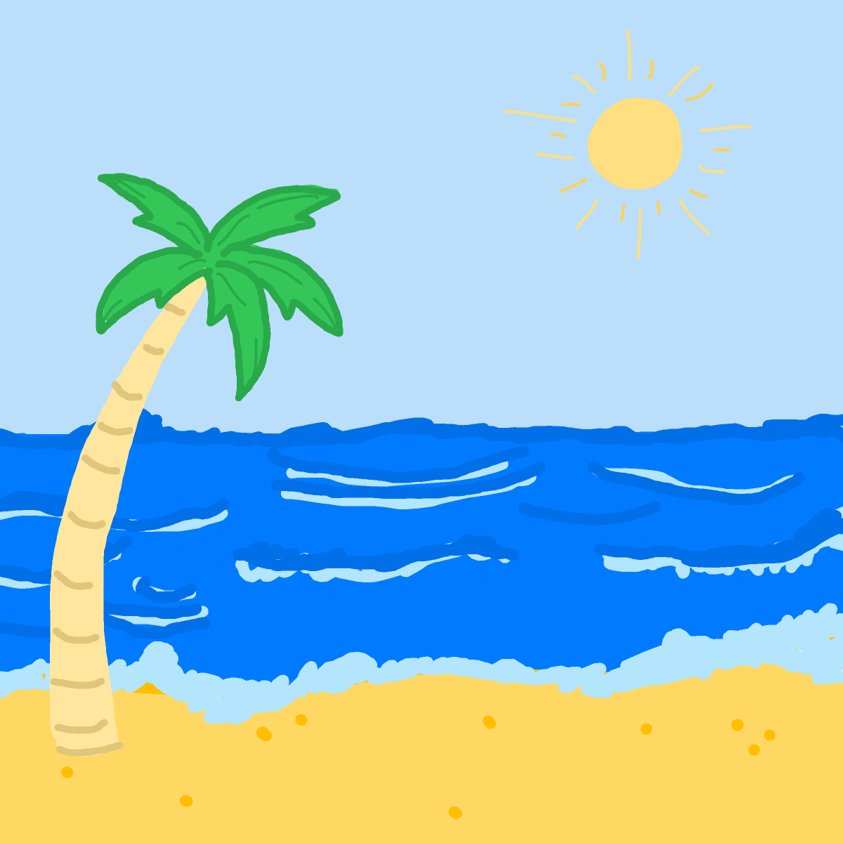 Beach drawing by gummy squirm