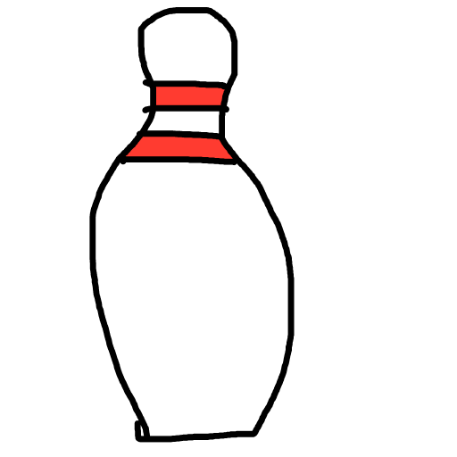 Bowling Pin drawing by mikestam195