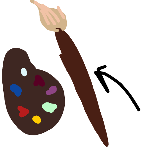 Paintbrush drawing by Timmie