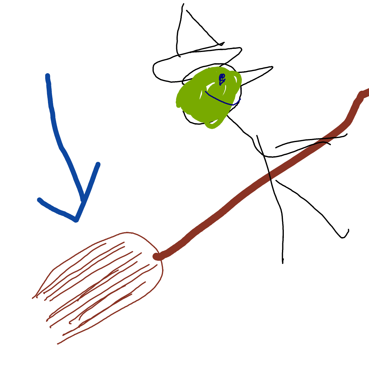 Broomstick drawing by coal-mild-peace