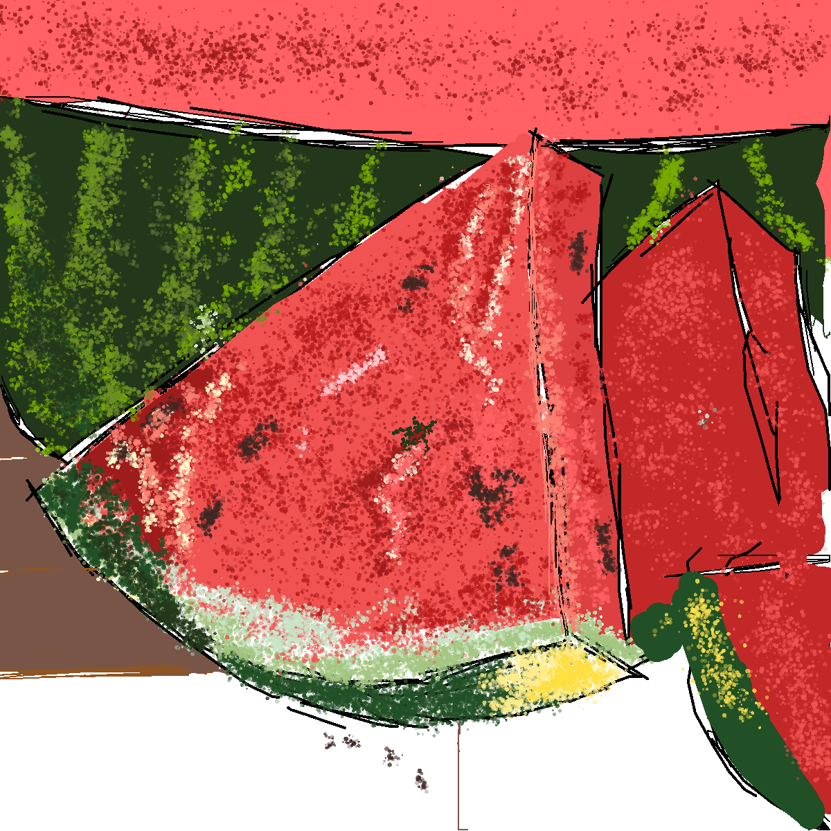 Watermelon drawing by pearl-aqua-crest