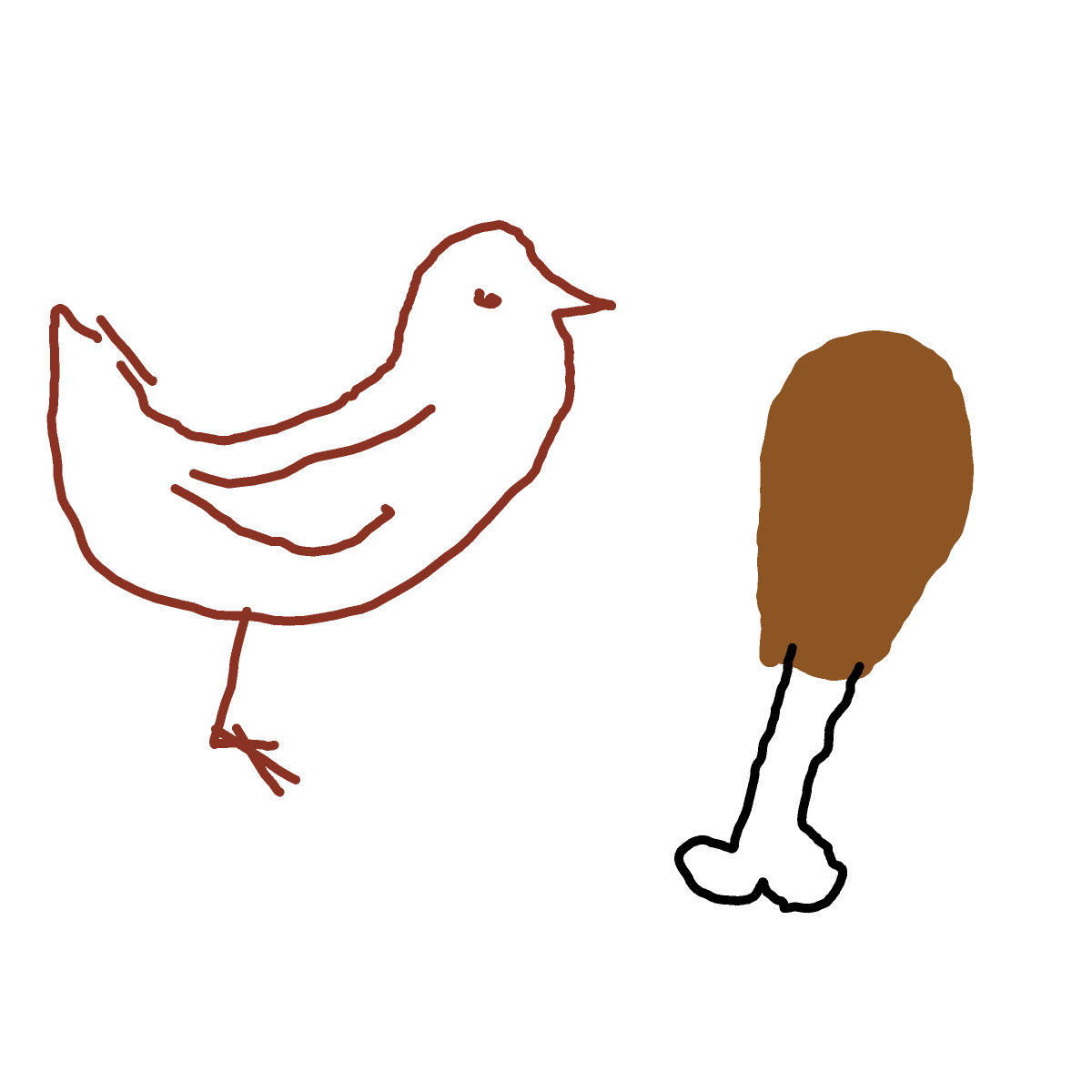Chicken drawing by Nuss