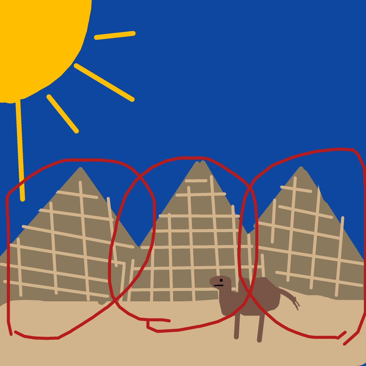 Pyramid drawing by brush-star-site
