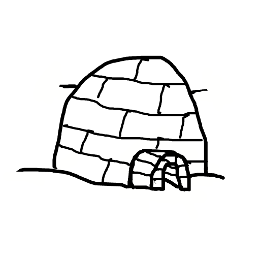 Igloo drawing by tandman
