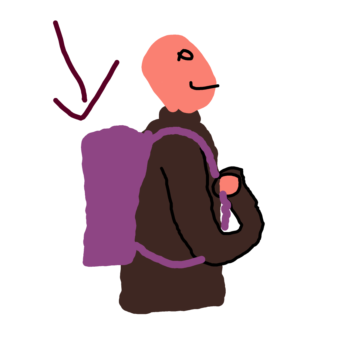 Backpack drawing by Nuss