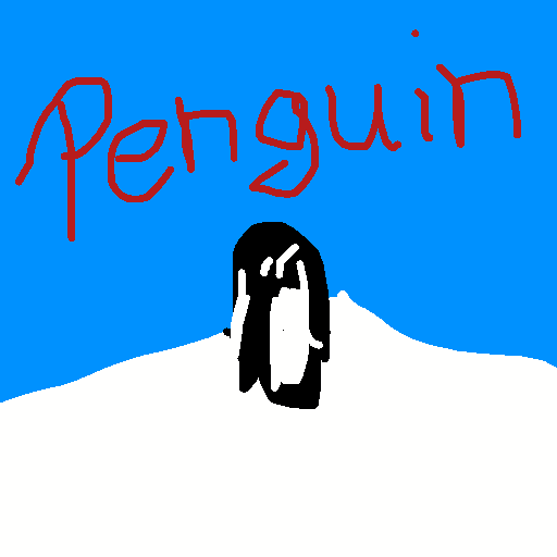 Penguin drawing by cyan-beta-earth