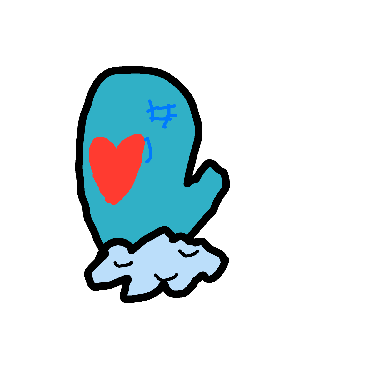 Mitten drawing by Juliezzz