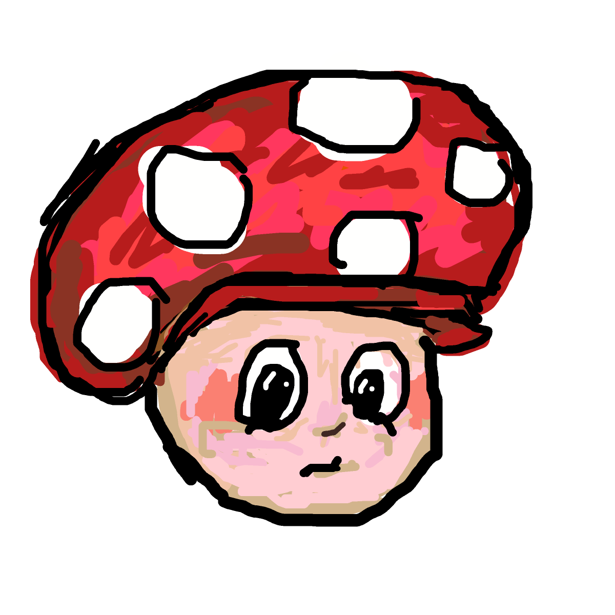 Super Mushroom drawing by omega-flat-app