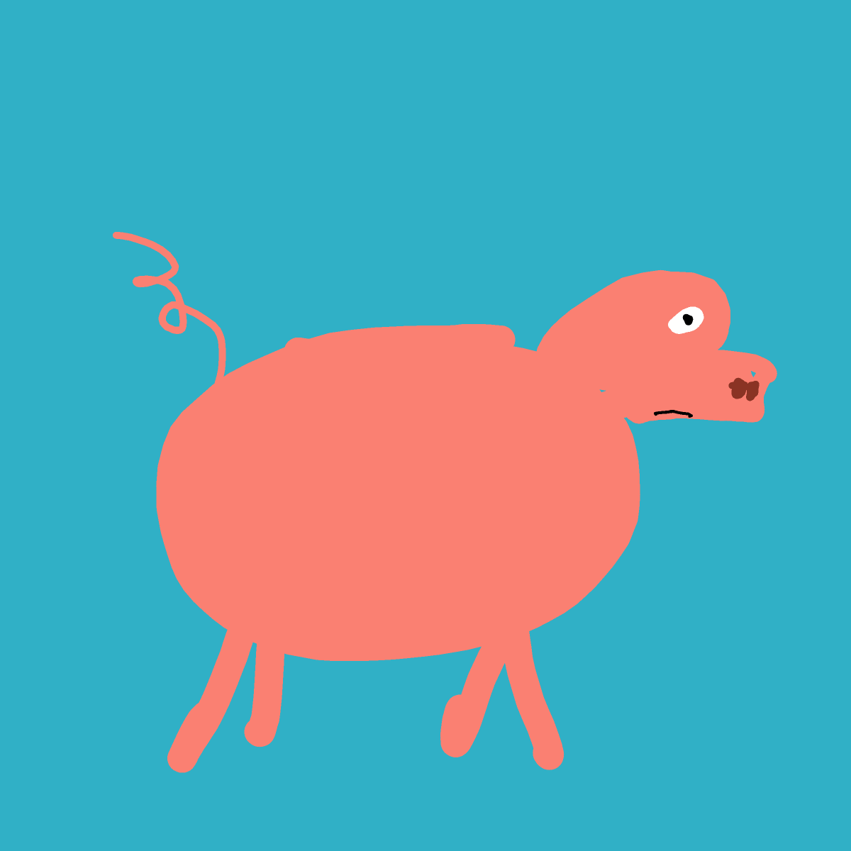 Pig drawing by Guardianoflives