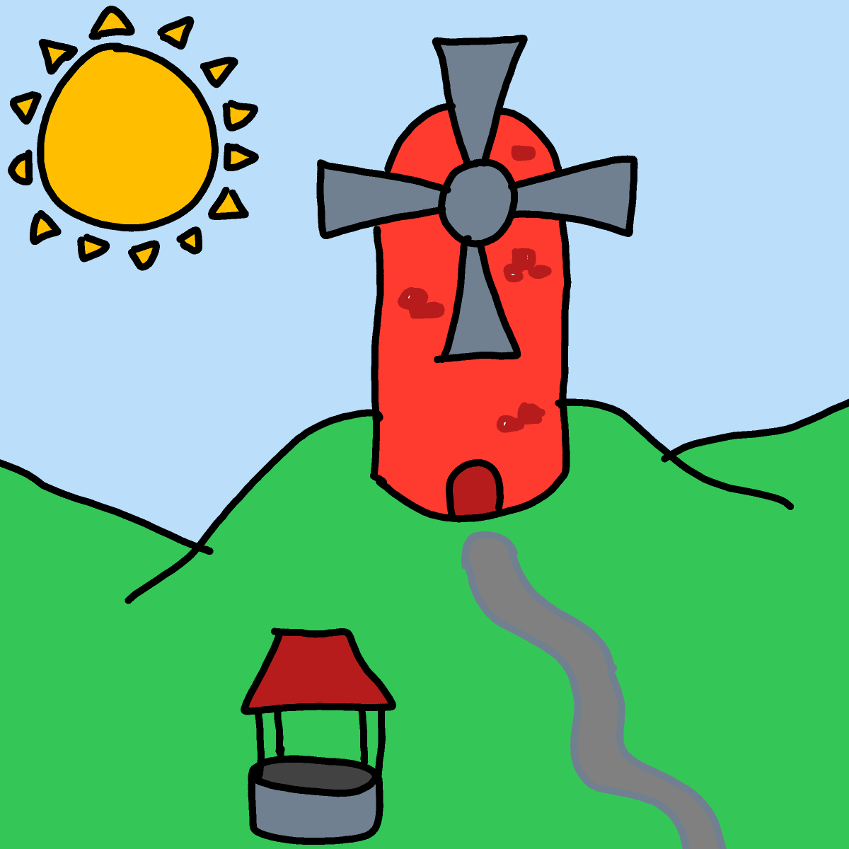 Windmill drawing by conn0rr