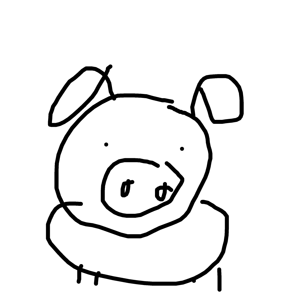 Pig drawing by lili
