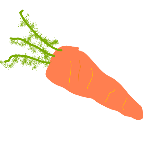 Carrot drawing by Shandi