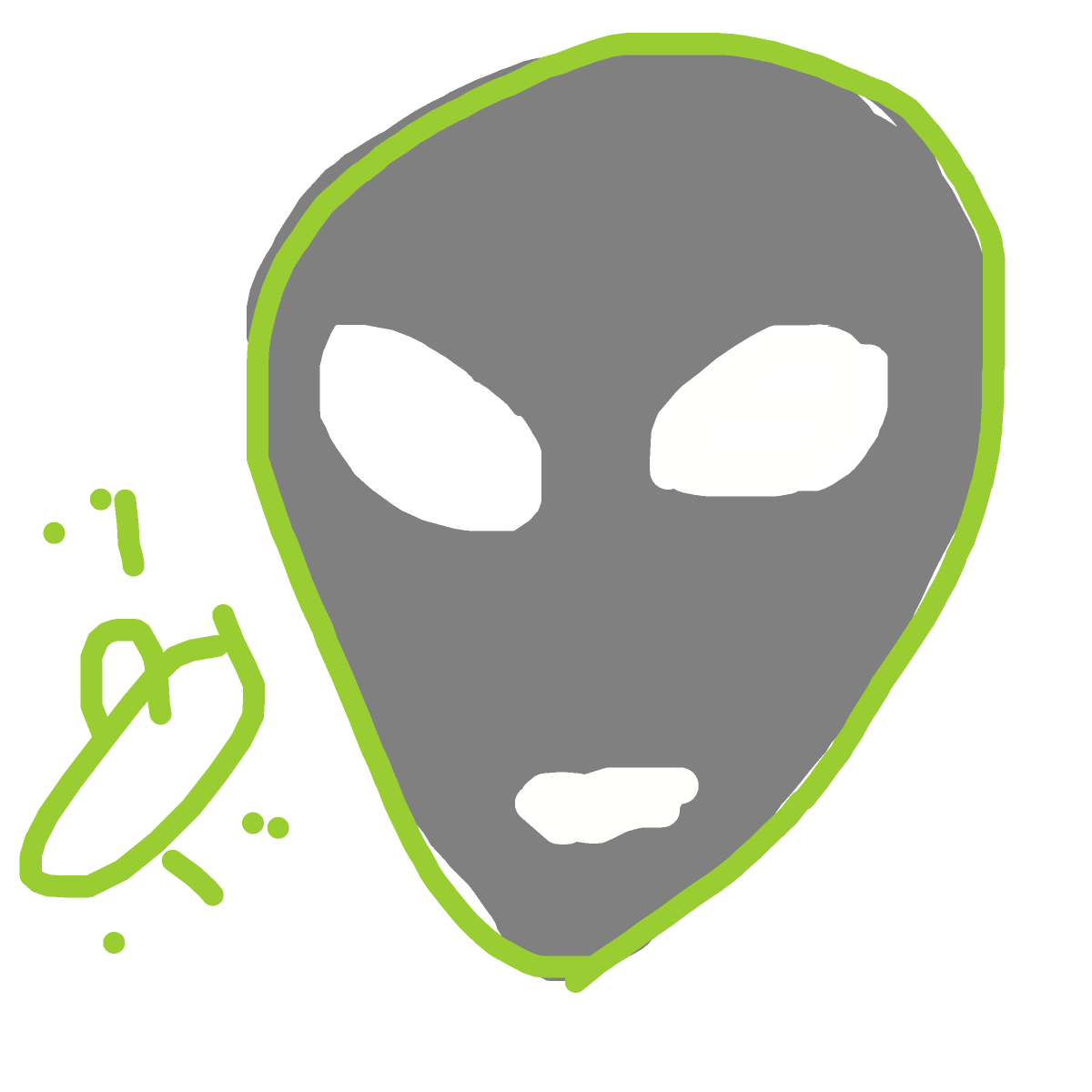 Grey Alien drawing by vale