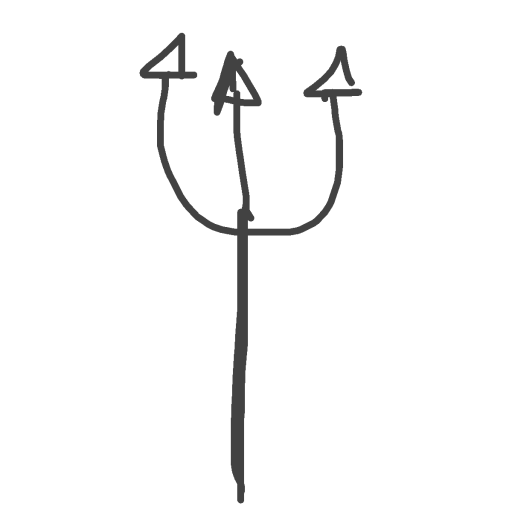 Trident drawing by maite