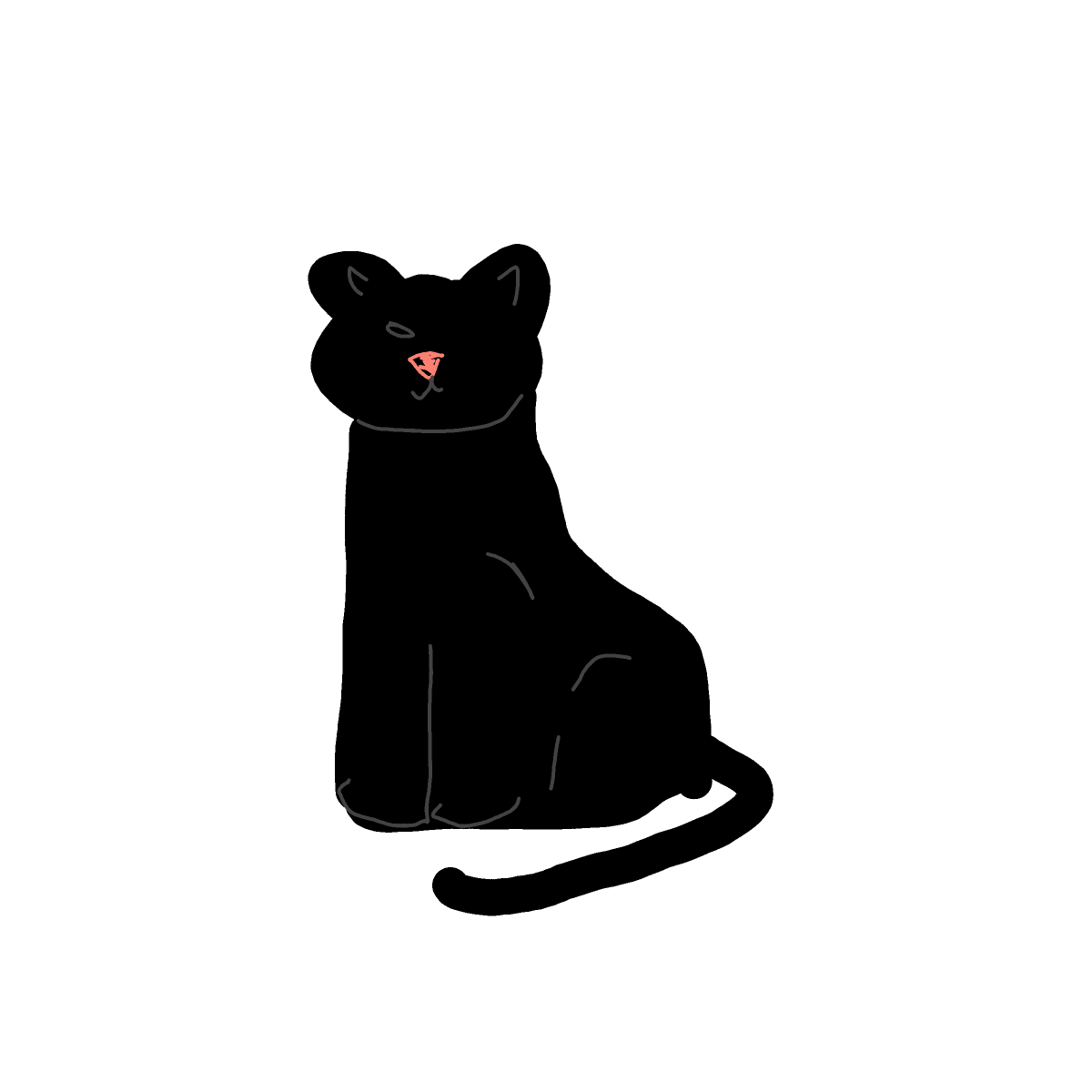 Black Cat drawing by Guardianoflives