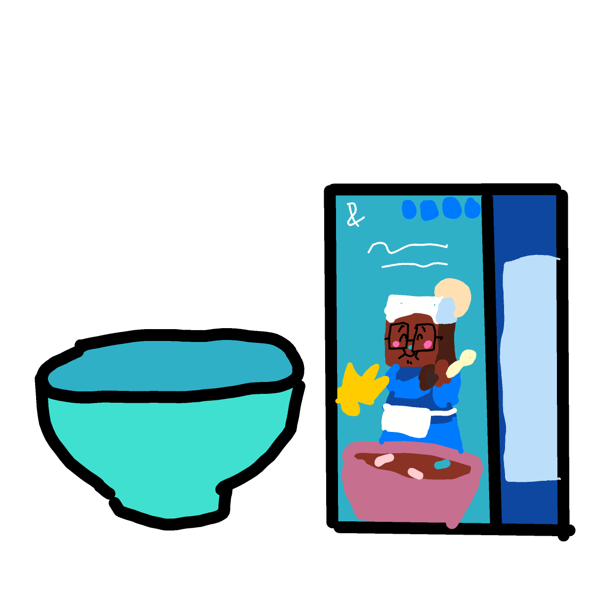 Bowl drawing by Juliezzz