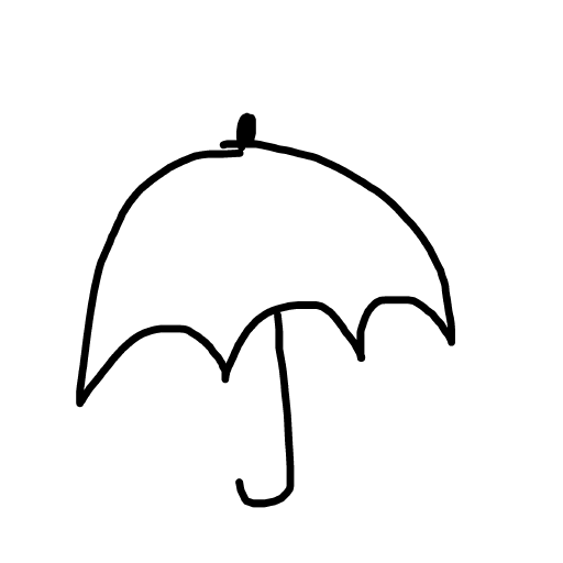 Umbrella drawing by spleenonlean