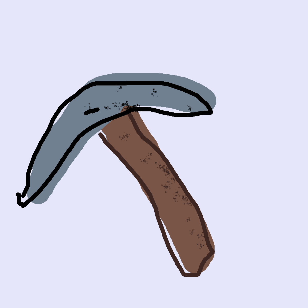 Pickaxe drawing by krissywissy